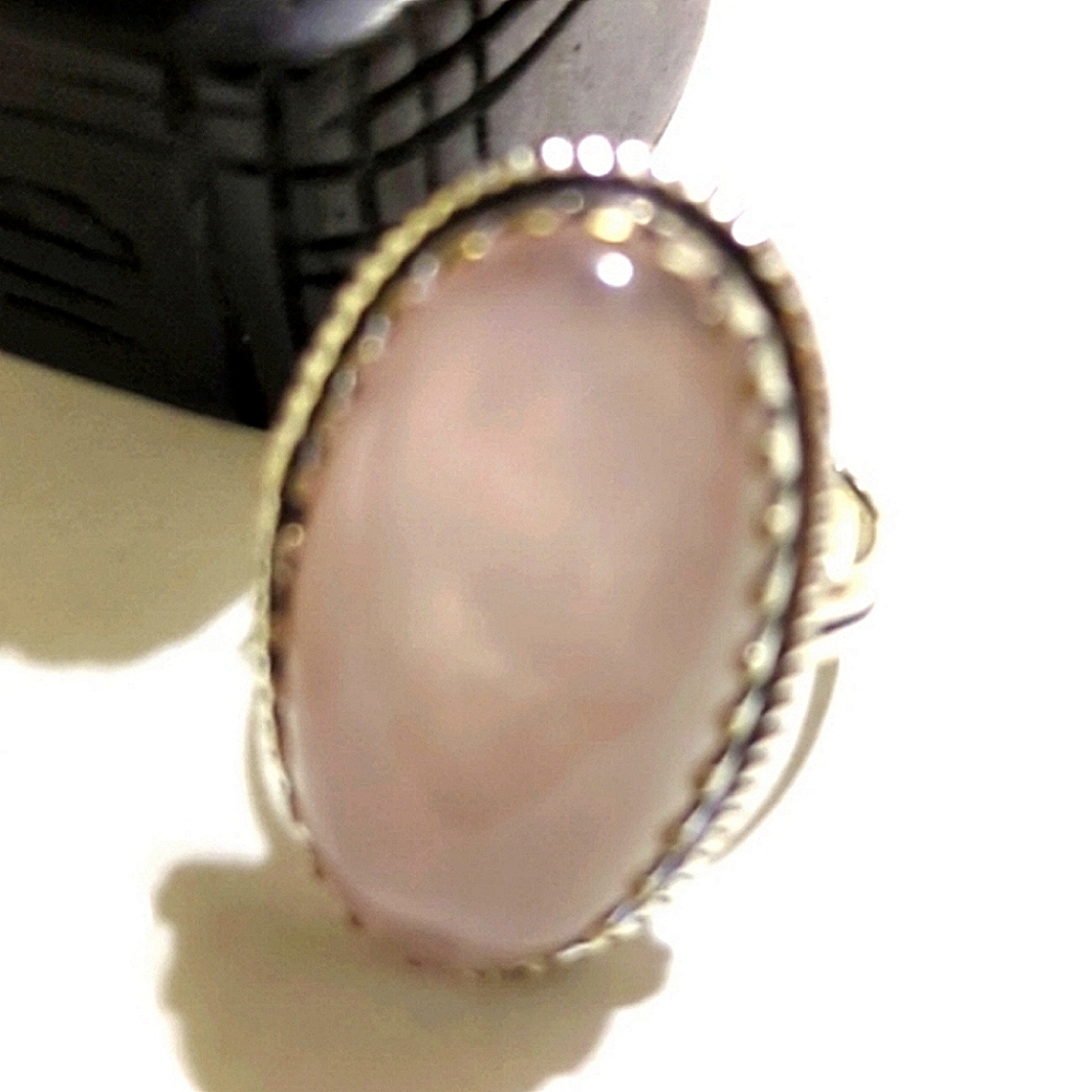 925 Sterling Silver Rose Quartz Ring